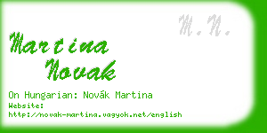 martina novak business card